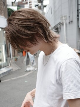 ニューヨークニューヨーク 梅田茶屋町店(NYNY) ハイトーンブラウン　メンズミディアムウルフ