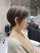 ソワネ 表参道(soigne)&nbsp;表参道髪質改善カラーウルフショートカットベージュアッシュ40代