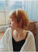 切りっぱなしボブスタイル