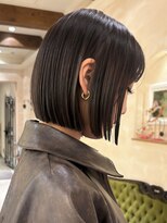 ビュートリアム265(BEAUTRIUM 265) ★切りっぱなしボブ/前髪あり/縮毛矯正/ダークアッシュ艶髪/銀座