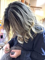 ブレイズヘアー(BLAZEhair)&nbsp;【ブリーチ次第で決まる】ホワイトバレイヤージュ×ブリーチ２回