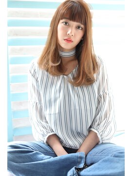 オウル(Owll) 厚めバングふんわり大人可愛い[mignon]透け感ロング