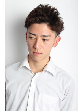 ワンワンオー バーバーショップ 博多店(@110 BARBER SHOP) サイドパートショートネープレスツーブロック