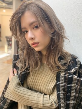 マリアバイアフロート(Maria by AFLOAT) 【山田】 かきあげバングブランジュウルフくびれセミディ