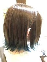 ループ ヘアーサロンアンドコミュニティー(LOOP)&nbsp;★裾カラー★切りっぱなしボブ×外ハネ　アッシュグレージュ