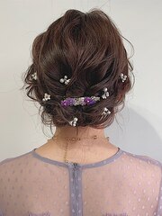 ミディアムのヘアセット