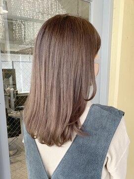 エンシー(ENCI) ミルクティベージュ/セミロング/ほんのりラベンダー