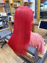 ルッカヘアガーデン バイ ラッシュゴールド(RUCCA HAIR GARDEN by LUSH GOLD)&nbsp;派手髪レッド