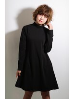 アディクト 東陽町西口(addict)&nbsp;マッシュショートウルフ＿くせ毛風パーマ＿オリーブ＿［東陽町］