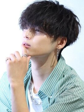 コンフィデンス メンズヘアー(confidence MEN'S HAIR) 刈り上げ前下がりマッシュ スパイラルパーマ MEN'S HAIR