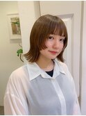 大人ガーリーモードヘアチョコレートプリカール