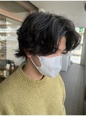 大人センターパート/メンズミディアム/ニュアンスパーマ