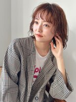 ディッセンバー 渋谷(December)&nbsp;ボブ/パーマ/ニュアンスパーマ/オレンジベージュ/ワイドバング