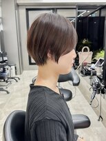 20代30代40代/丸みショート/クビレ/前髪あり/ブラウン/表参道
