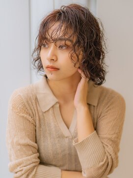 ベンジー 中目黒店(benji) ウェーブパーマ×ボブ 20代30代