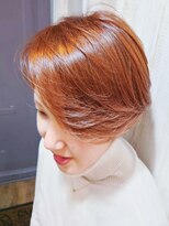 カミビトグロウ(kamibito glow) 20代30代40代髪質改善カラーオレンジブラウン小顔ショート