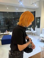 スロウ 代官山(Sraw) ブリーチカラー ペールオレンジ レイヤーカット