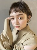 【PARK】束感ワイドショートバング×シアーベージュ