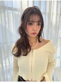 ANGELICA くすみブラウン 顔まわりレイヤー シースルーバング