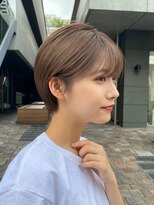 ガーデンヨコハマ(GARDEN YOKOHAMA) ショート チェリーブラウン デジタルパーマ 丸型 卵型 四角