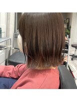 ソヨン 本厚木店(SOYON)&nbsp;外はねボブ/切りっぱなしボブ/ベージュブラウン