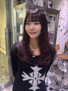 レッドブラウン / ハッシュカット