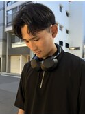 センターパートマッシュヘア韓国ヘア