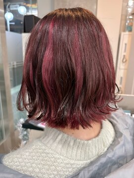 暖色系アンブレラカラー