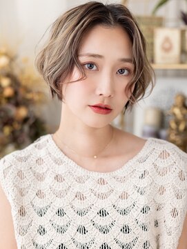 カバーヘア ブリス 北浦和(COVER HAIR bliss) シャドールーツくせ毛風抜け感ショートボブc7北浦和10代20代30代