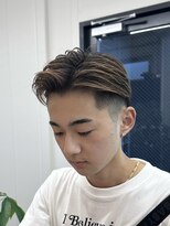 吉 大人ヘア短髪七三ツーブロック刈り上げビジネスアップバング