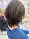 30代40代50代◎ミディアムレイヤーくびれウルフカット小顔