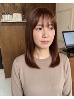 零秒女髪 千里丘店&nbsp;大人女性向け上品な艶髪ミディアムストレート髪質改善艶感