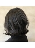 黒髪フリンジボブ
