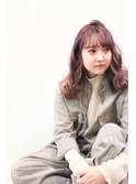 ラベンダーグレージュ×グラデーション