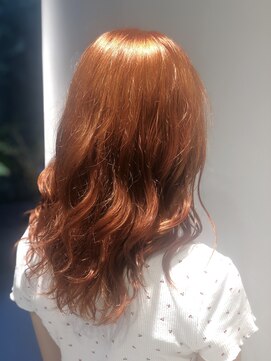 アース コアフュールボーテ ふじみ野店(EARTH coiffure beaute) アプリコットオレンジカラー