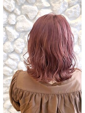 モアナ バイ ヘッドライト 沖縄東崎店(Moana by HEADLIGHT) Moana【東崎】ピンク＃ケアブリーチ#20打30代40代ボブ