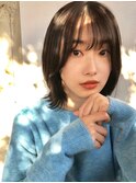 外ハネボブ/ぱつっとボブ/前髪カット