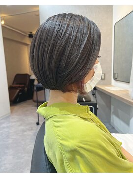 フルール(Fleur) 恵比寿 大人韓国風ボブ インナーカラー ピンクカラー