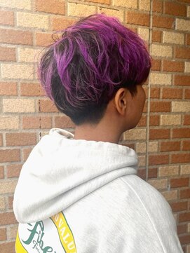 ポルト(porto produced by teatro hair salon) ハイトーン パープルピンクカラー