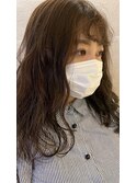 前髪パーマ/ロング