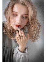 モッズヘア 越谷(mod's hair) ハイトーンカラーかきあげ小顔エアリーロングw越谷10代20代30代