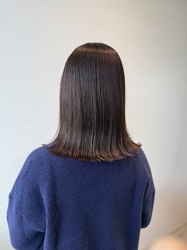 サラ ビューティー サイト 古賀店(SARA Beauty Sight) 外ハネミディアム/オリーブグレージュ/透明感カラー/髪質改善