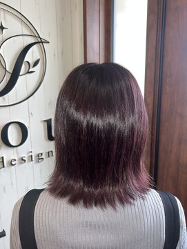 イコウヘアデザイン(icou hair design) 流行りの暖色カシスカラー