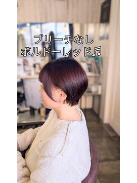 ヘアリゾートエーアイ 浅草店(hair resort Ai) ショートボルドーアッシュ