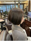 大人ボブとAVEDAカラーでツヤのあるアッシュに！【ウルフ/大村】