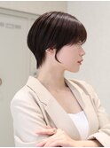 綺麗な大人ショート/横顔美人になれるショート/ブラウンベージュ