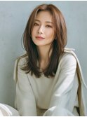 ★グレージュデザインカラーハッシュカットツートンカラーボブ