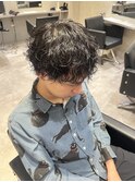 波巻きパーマ