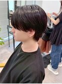 韓国マッシュ　センターパート　フェザーパーマ　メンズ