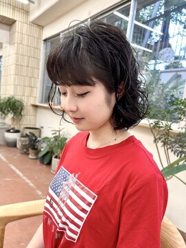 パークレーン アイス イヴェン(park lane ICI yeven) デジタルパーマ名古屋ショートミディアムボブロング栄矢場町小顔